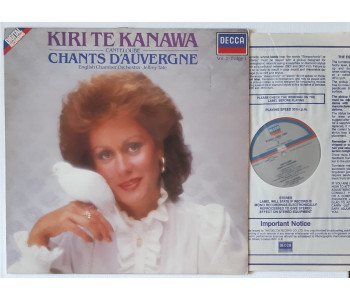 Kiri Te Kanawa Sings Chants D'Auvergne Decca Digital LP Record SXDL7604