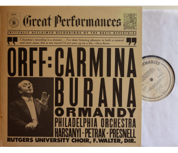 Orff. Carmina Burana. Ormandy. CBS CB251
