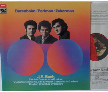 J S Bach. Violin Concertos. Perlman Zukerman. ASD2783